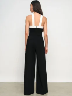 Combinaison dos nu jambe large Reiss Cliona color-block