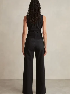 Combinaison en denim Paige sans manches