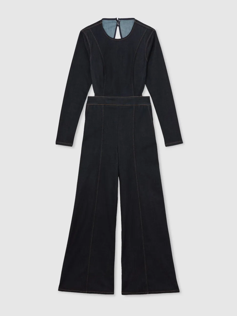 Combinaison en Denim Reiss Sanata à Jambe large et dos ouvert