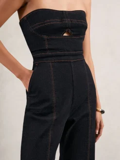 Combinaison en jean Reiss Tylie ample sans bretelles