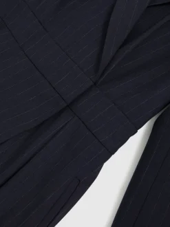 Combinaison habillée ample Reiss Rhoda en laine à fines rayures