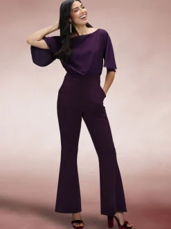 Combinaison Hot Squash violette à épaules tombantes
