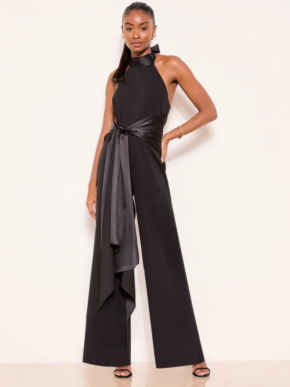 Combinaison Lipsy drapée en satin à col licou