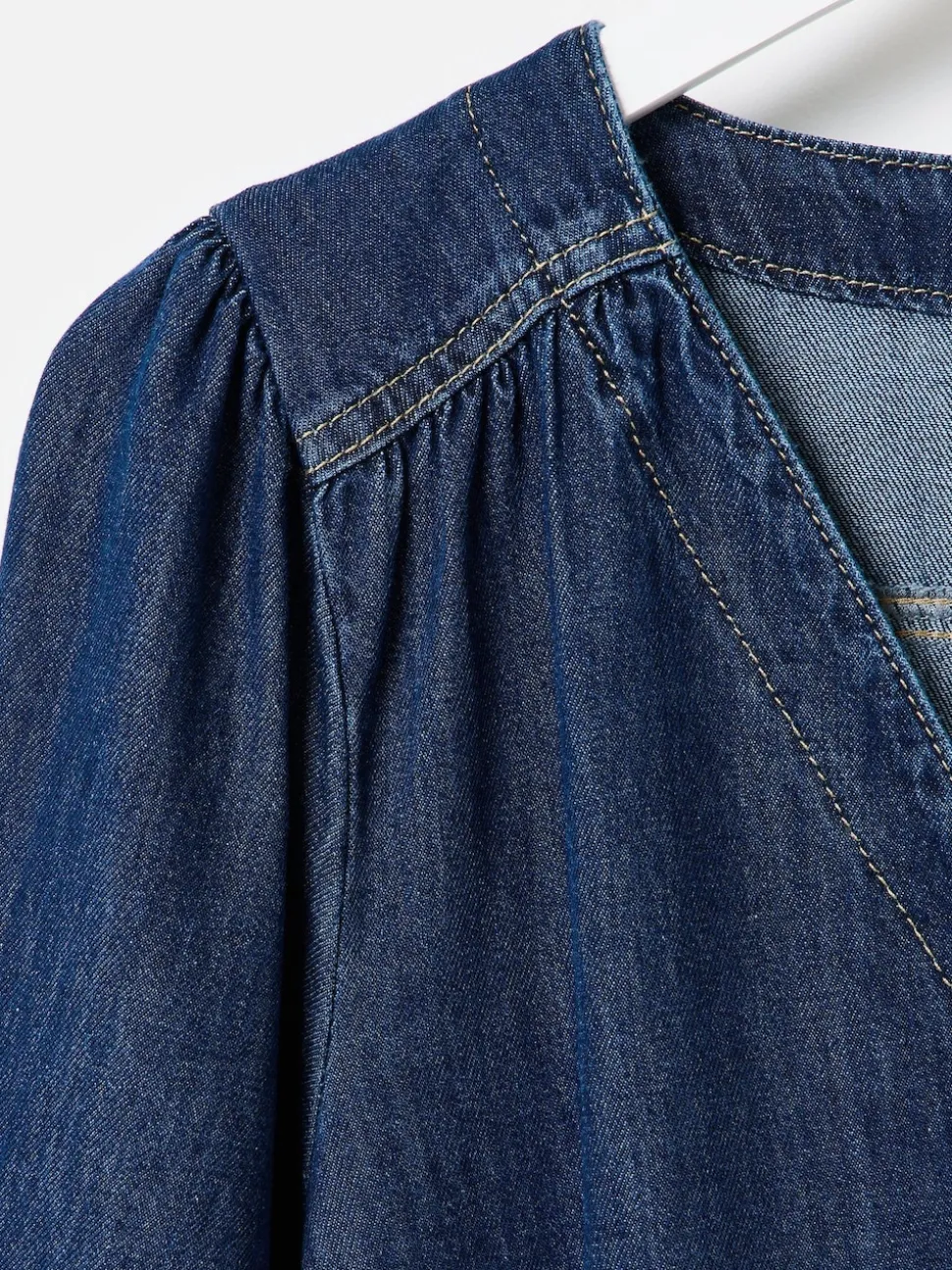 Combinaison Oliver Bonas en Denim à Col en V Ceinturée