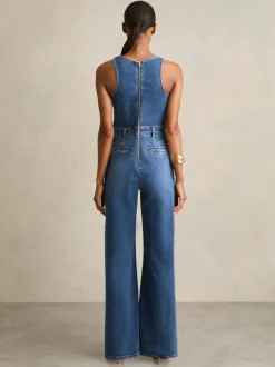 Combinaison Reiss Ample en denim à dos Denim