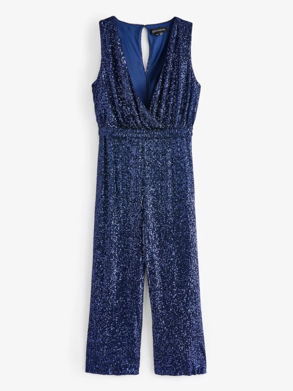 Combinaison Sosandar enveloppante à sequins sur le devant