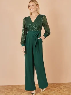 Combinaison Yumi enveloppante à sequins