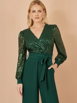 Combinaison Yumi enveloppante à sequins