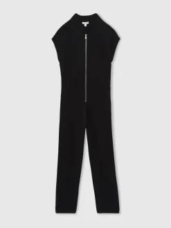 Combinaison zippée en maille de coton Reiss Nellie