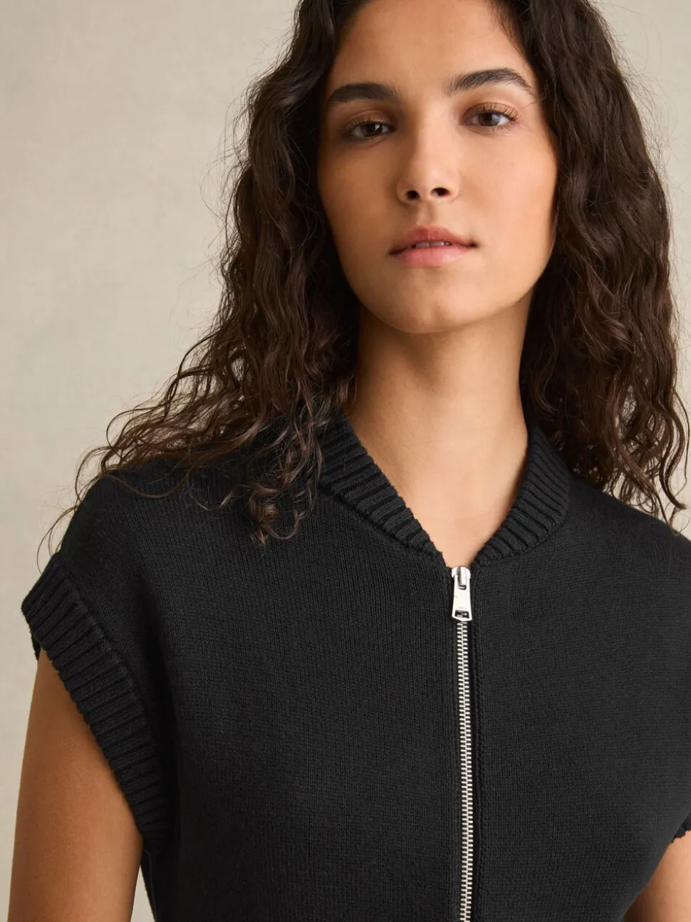 Combinaison zippée en maille de coton Reiss Nellie