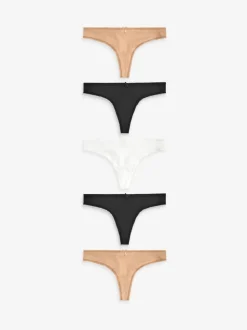 Couleur praline - Culotte en microfibre 5 Pack