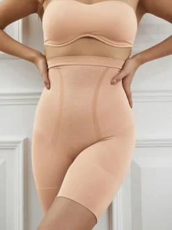 Couleur praline - Slips gainants fermes sans coutures pour le contrôle du ventre
