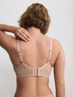 Couleur praline - Soutien-gorge DD+ ultra doux confortable à bretelles rembourrées minimisant