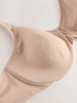 Couleur praline - Soutien-gorge DD+ ultra doux confortable à bretelles rembourrées minimisant