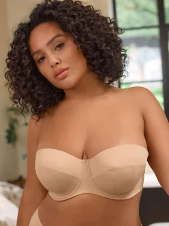 Couleur praline - Soutien-gorge sans bretelles F-K Ultimate Support légèrement rembourré