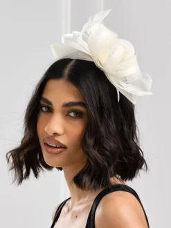 Crème - Bandeau de fascinateur de taille moyenne Jon Richard