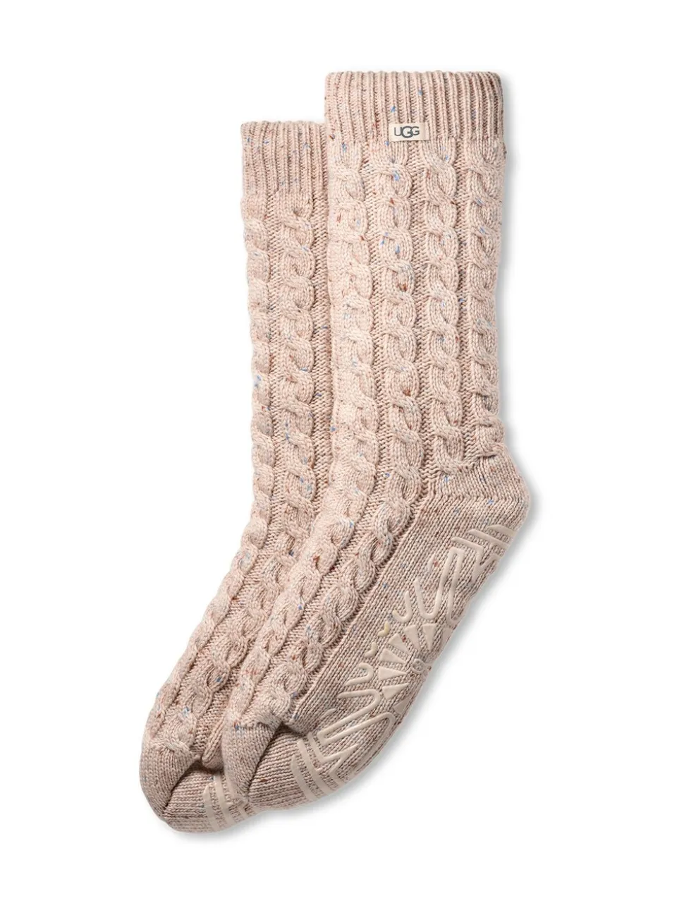 Crème - Chaussettes UGG Elowyn tricotées doublées de polaire