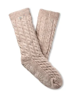 Crème - Chaussettes UGG Elowyn tricotées doublées de polaire