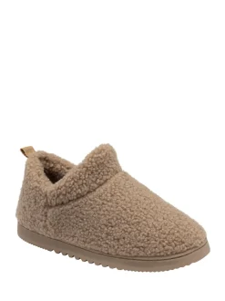 Crème - Chaussons Dunlop pleins en fausse fourrure