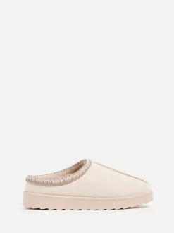 Crème - Chaussons Linzi Tana en faux daim à enfiler
