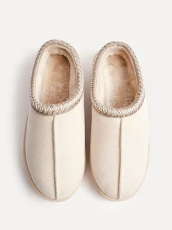 Crème - Chaussons Linzi Tana en faux daim à enfiler