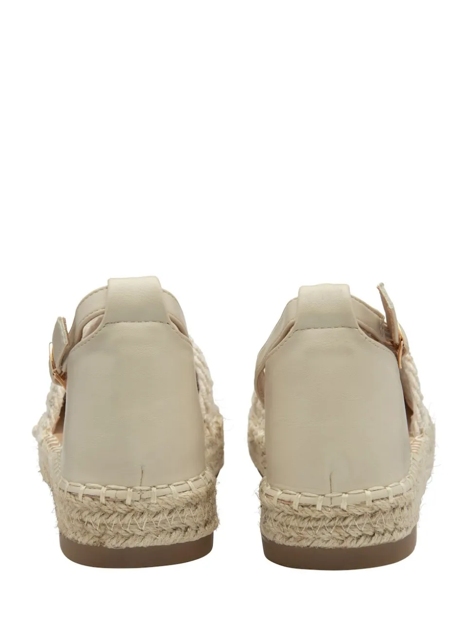 Crème - Chaussures Dunlop à plateforme à lanières de cheville