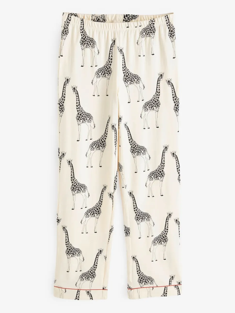 Crème - Chelsea Peers pyjama long boutonné à la girafe