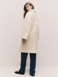 Crème - Coatigan boutonné Revere