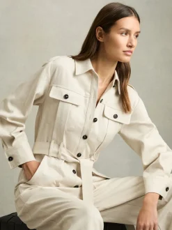 Crème - Combinaison utilitaire Reiss Anais ample