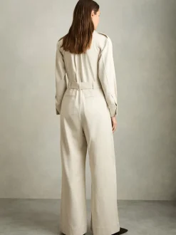 Crème - Combinaison utilitaire Reiss Anais ample