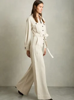 Crème - Combinaison utilitaire Reiss Anais ample