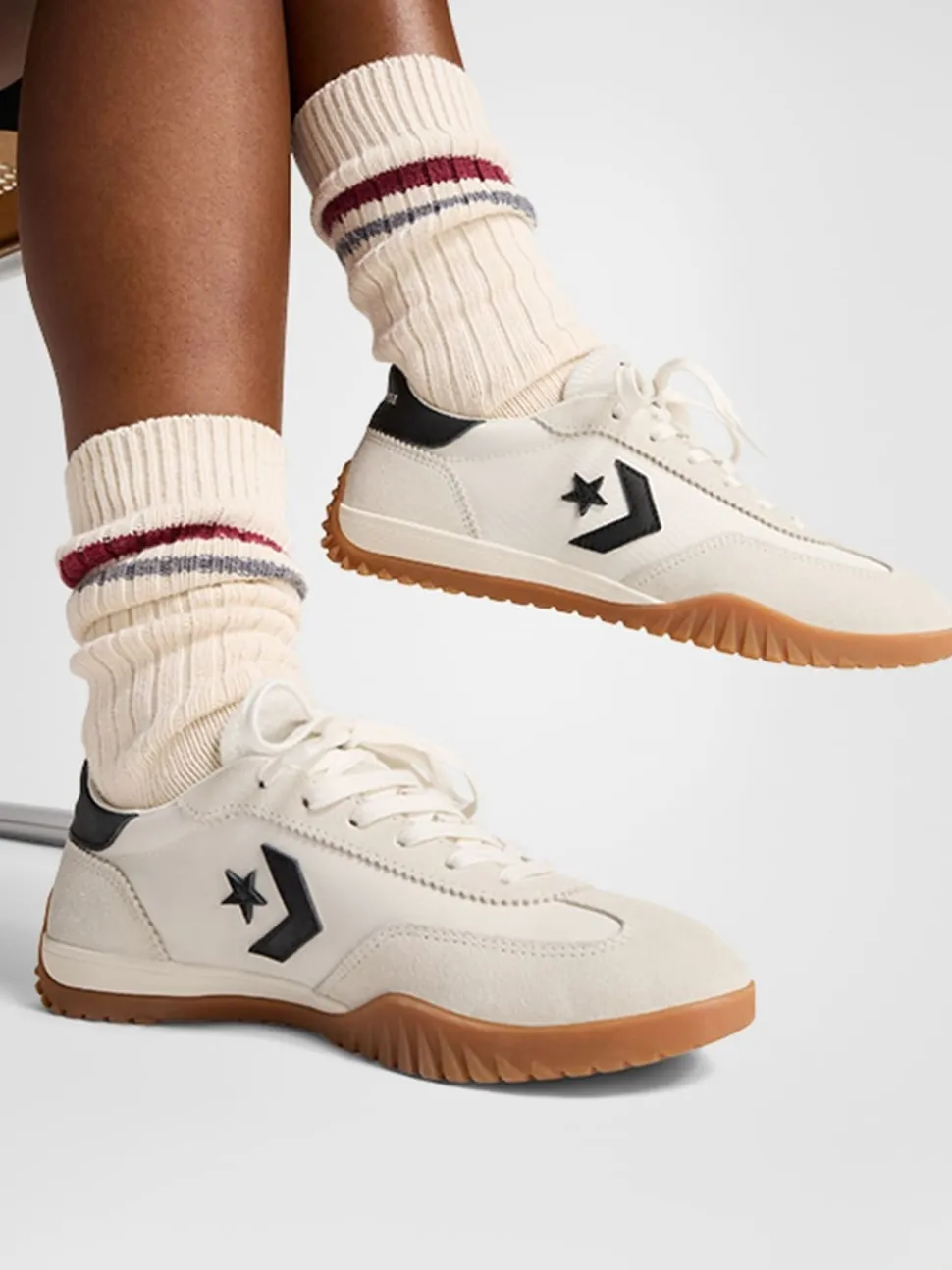 Crème - Converse Course Star Low Trainers
