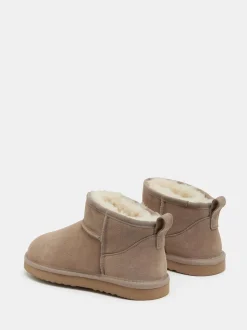 Crème - Hush Bottes en peau de mouton Ultra Mini