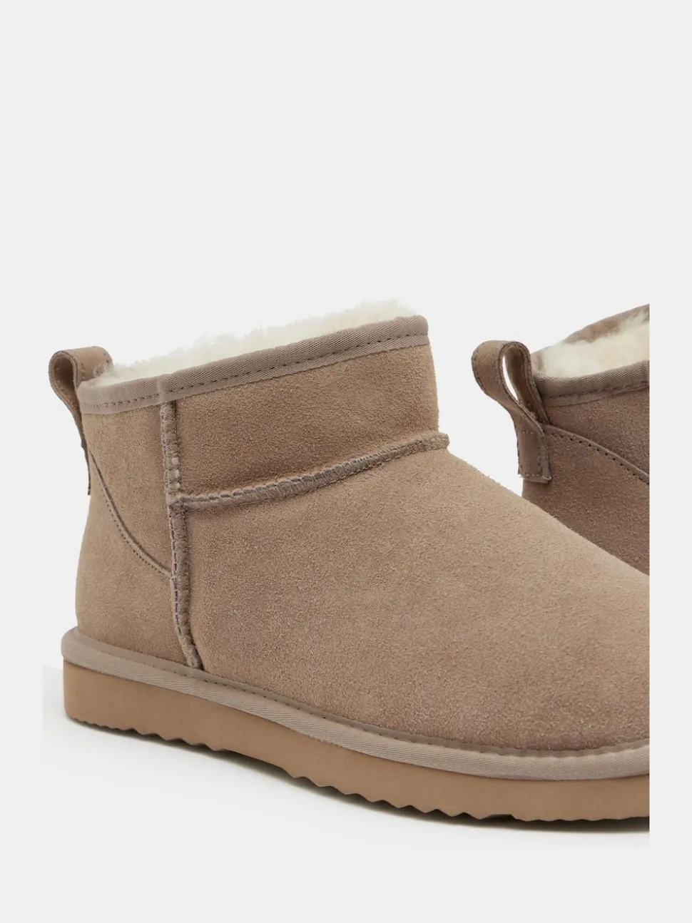 Crème - Hush Bottes en peau de mouton Ultra Mini