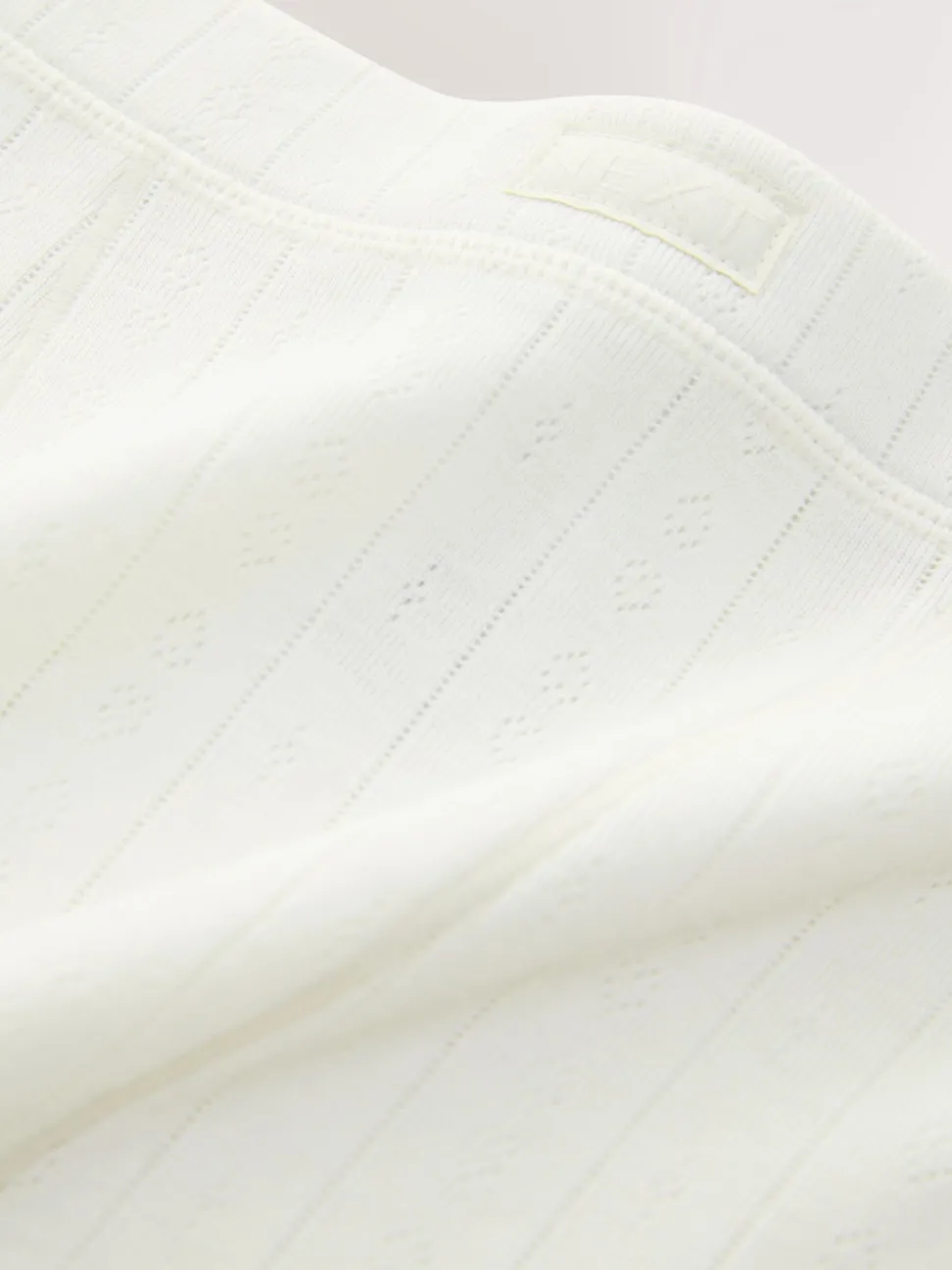 Crème - Leggings en maille pointelle douillette haute taille thermique