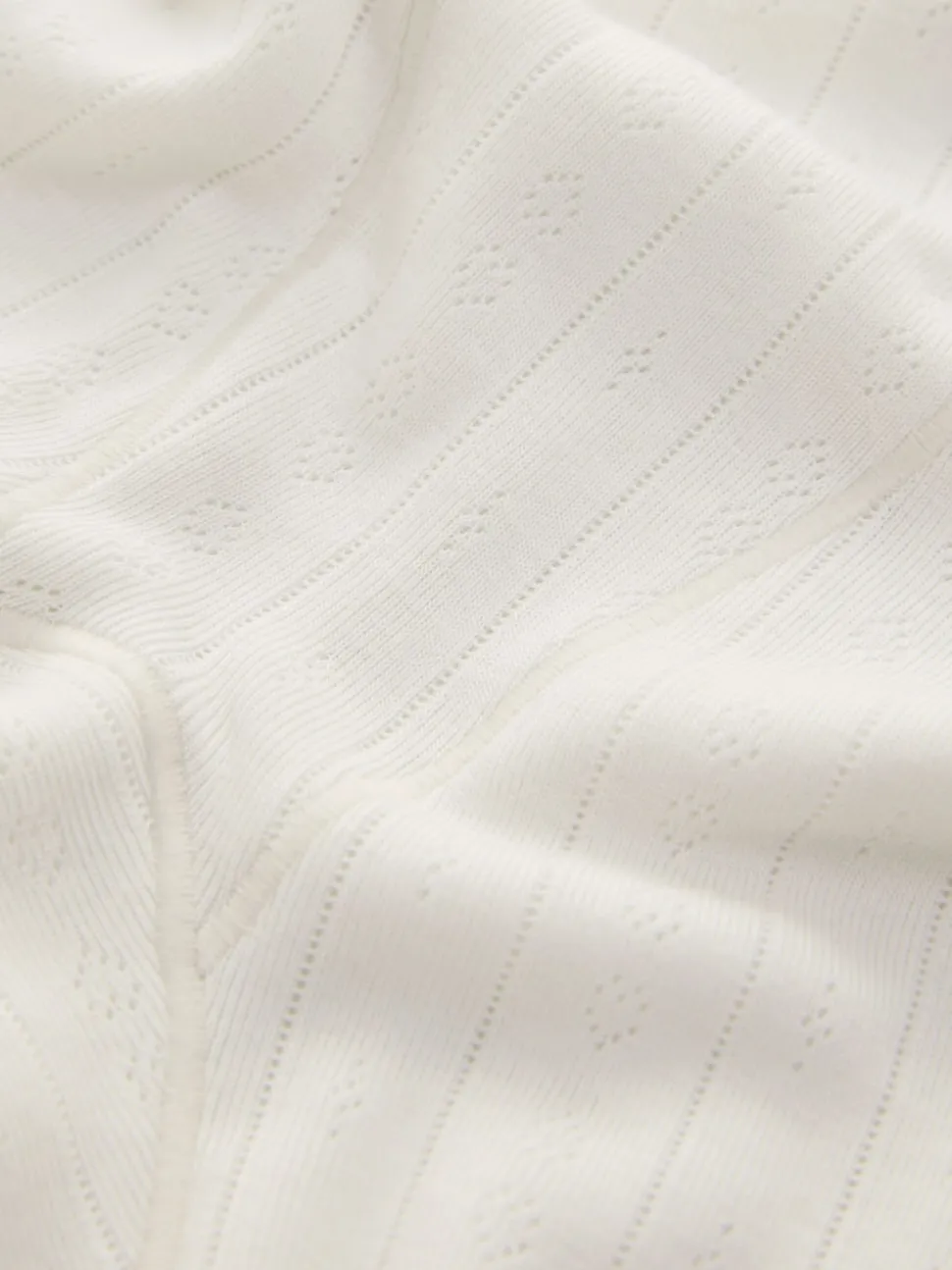 Crème - Leggings en maille pointelle douillette haute taille thermique