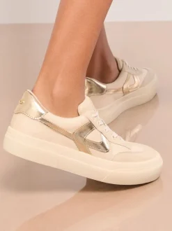 Crème - Lipsy Baskets de sport à lacets en toile épaisse