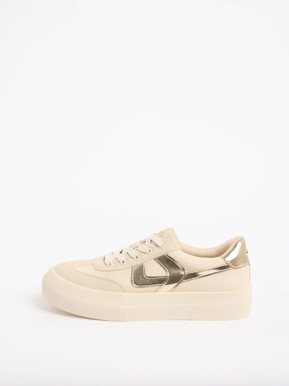 Crème - Lipsy Baskets de sport à lacets en toile épaisse