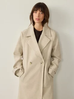 Crème - Long manteau maxi