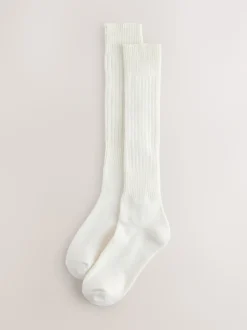 Crème - Lot de 1 paires de chaussettes longues souples