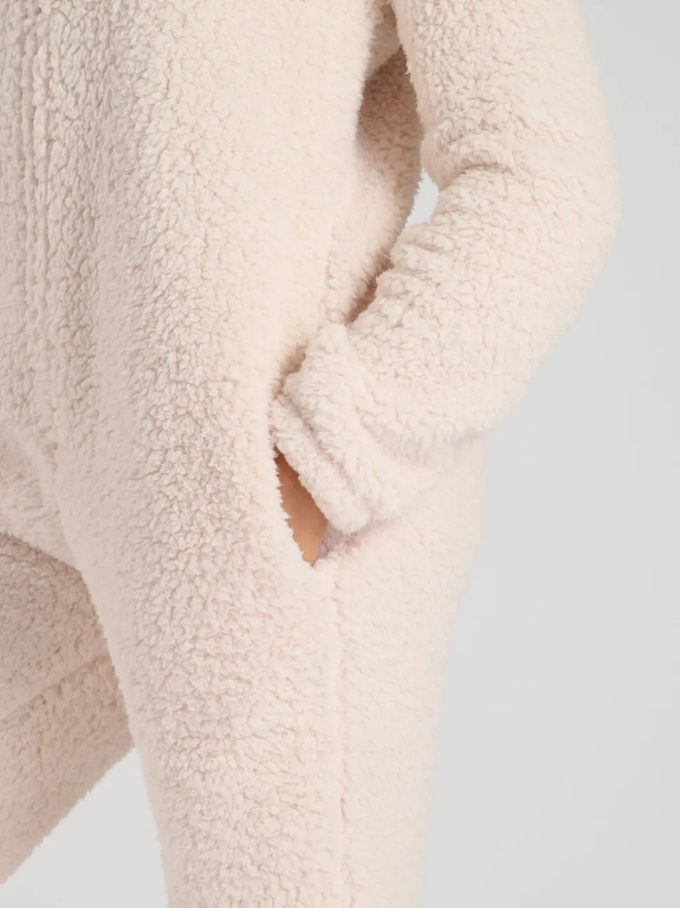 Crème - Loungeable tout-en-un en sherpa XL avec oreilles de Noël