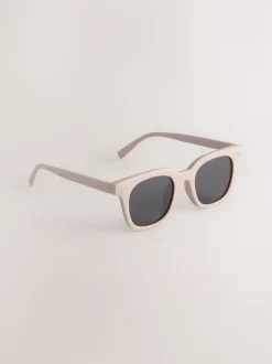 Crème - Lunettes de soleil carrées