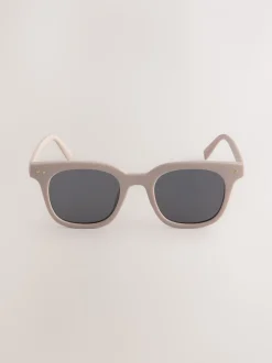 Crème - Lunettes de soleil carrées