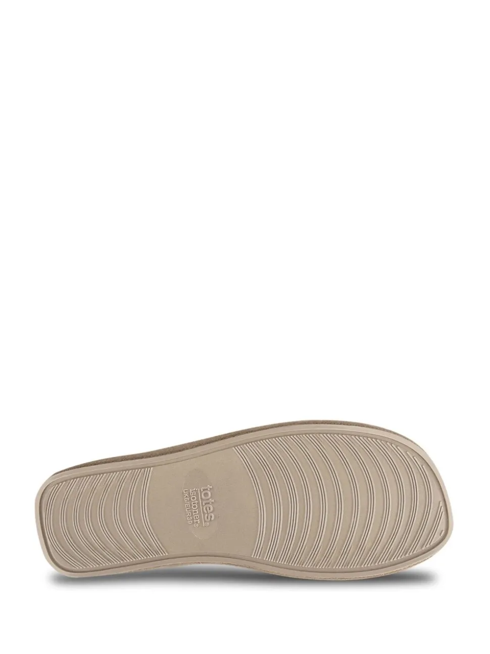 Crème - Mules Totes Isotoner en daim véritable pour femme avec déperlant