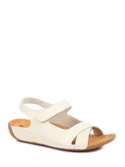 Crème - Pavers Sandales à fermeture tactile pour femme