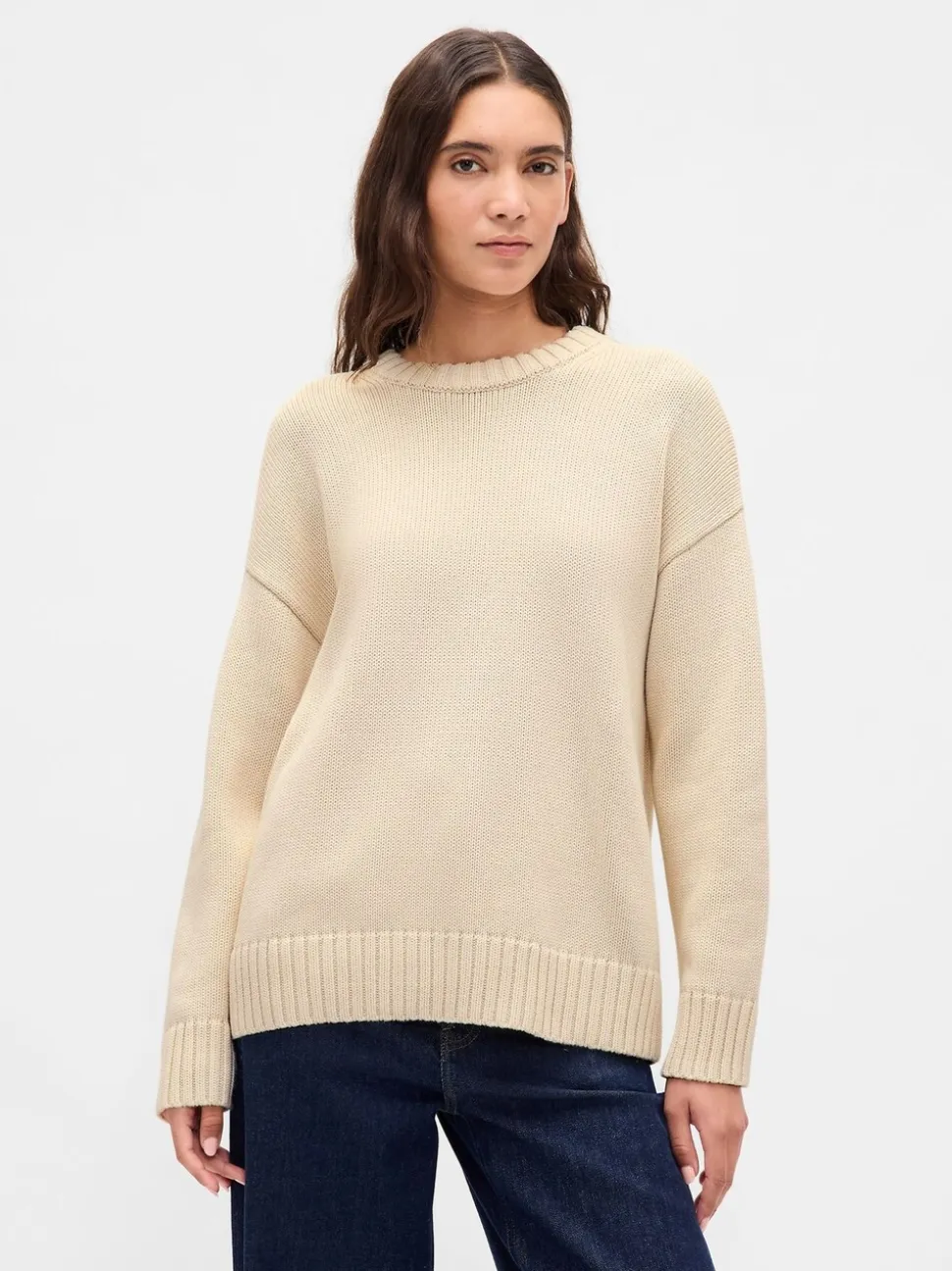 Crème - Pull oversize Gap en coton