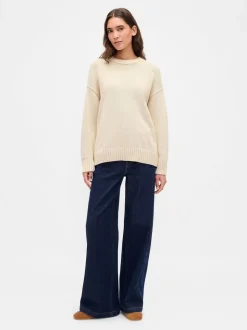 Crème - Pull oversize Gap en coton