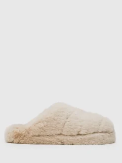 Crème - Reiss Andrea - Chaussons en fausse fourrure