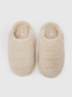 Crème - Reiss Andrea - Chaussons en fausse fourrure