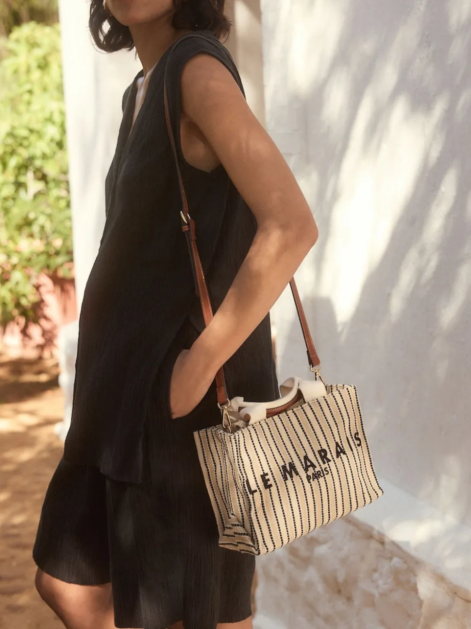 Crème - Sac à main en toile